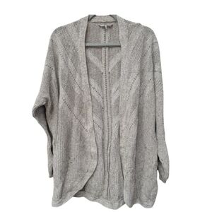 BKE size XL open cardigan long in light gray